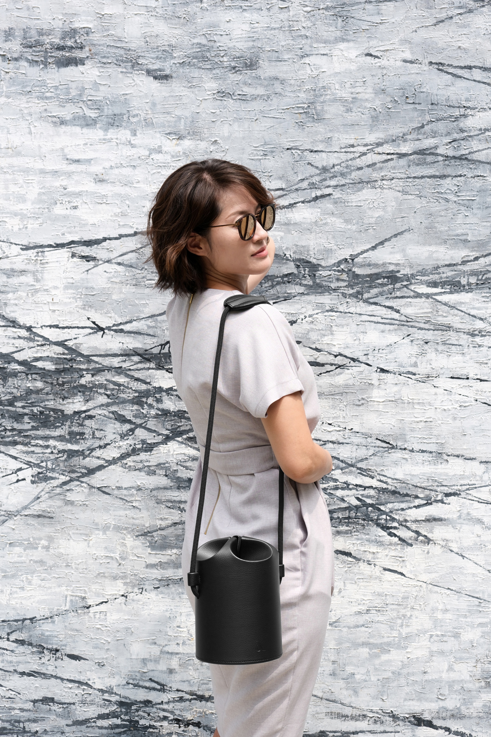 摺紙皮包,BLOSSOM,圓筒包,素食皮革,環保,輕量化,Origami,Origami Leather Bag